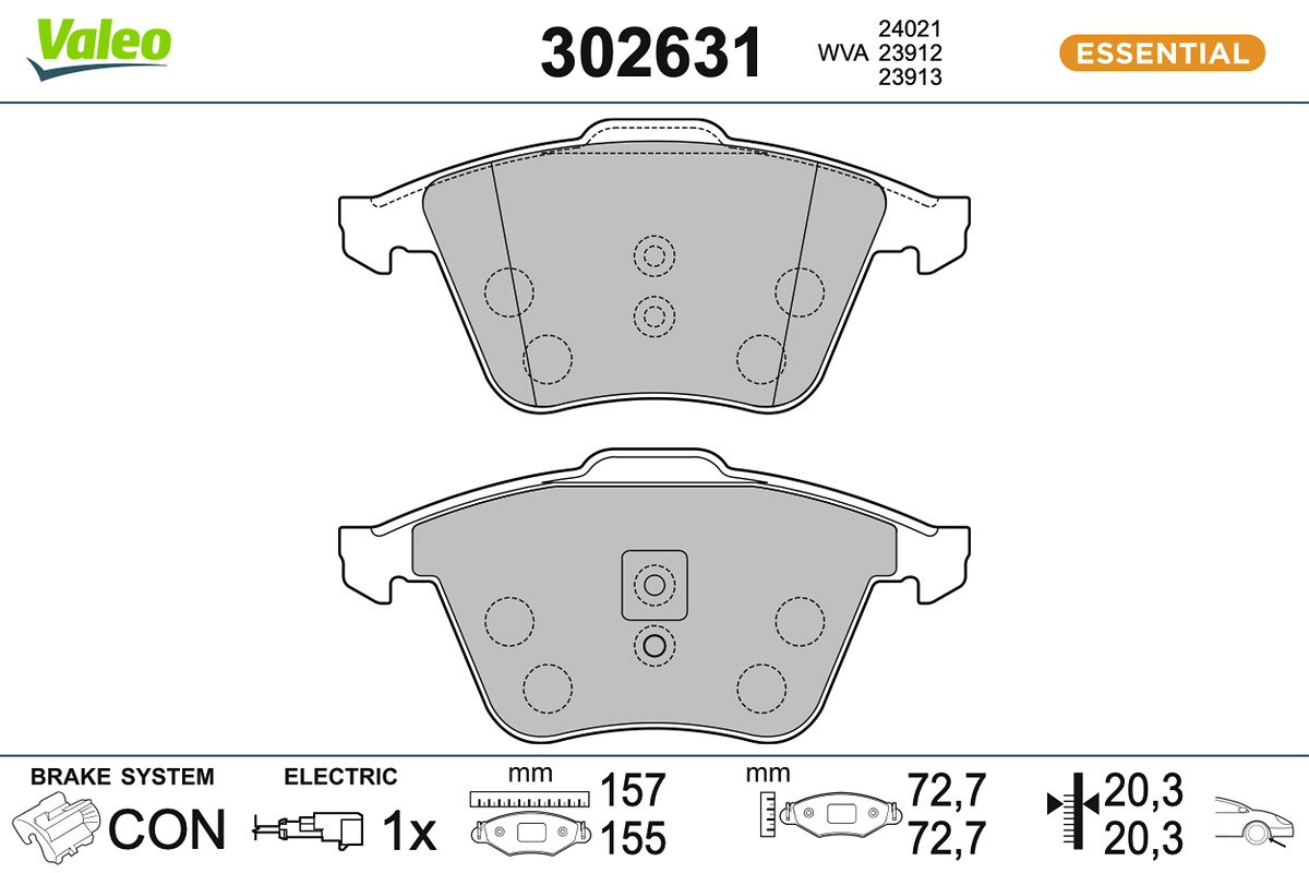 BRAKE PADS FIRST VOLKSWAGEN GOLF FR